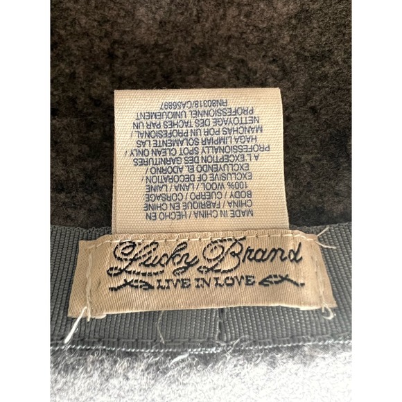 Lucky‎ Brand Gray 100% Wool Felted Hat Wide Brim - Picture 7 of 8